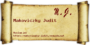Makoviczky Judit névjegykártya